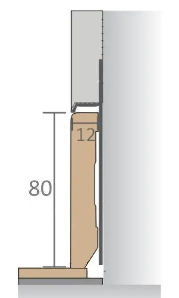 Скрытый плинтус алюминиевый Pro Design 323 W белый муар RAL9016 купить