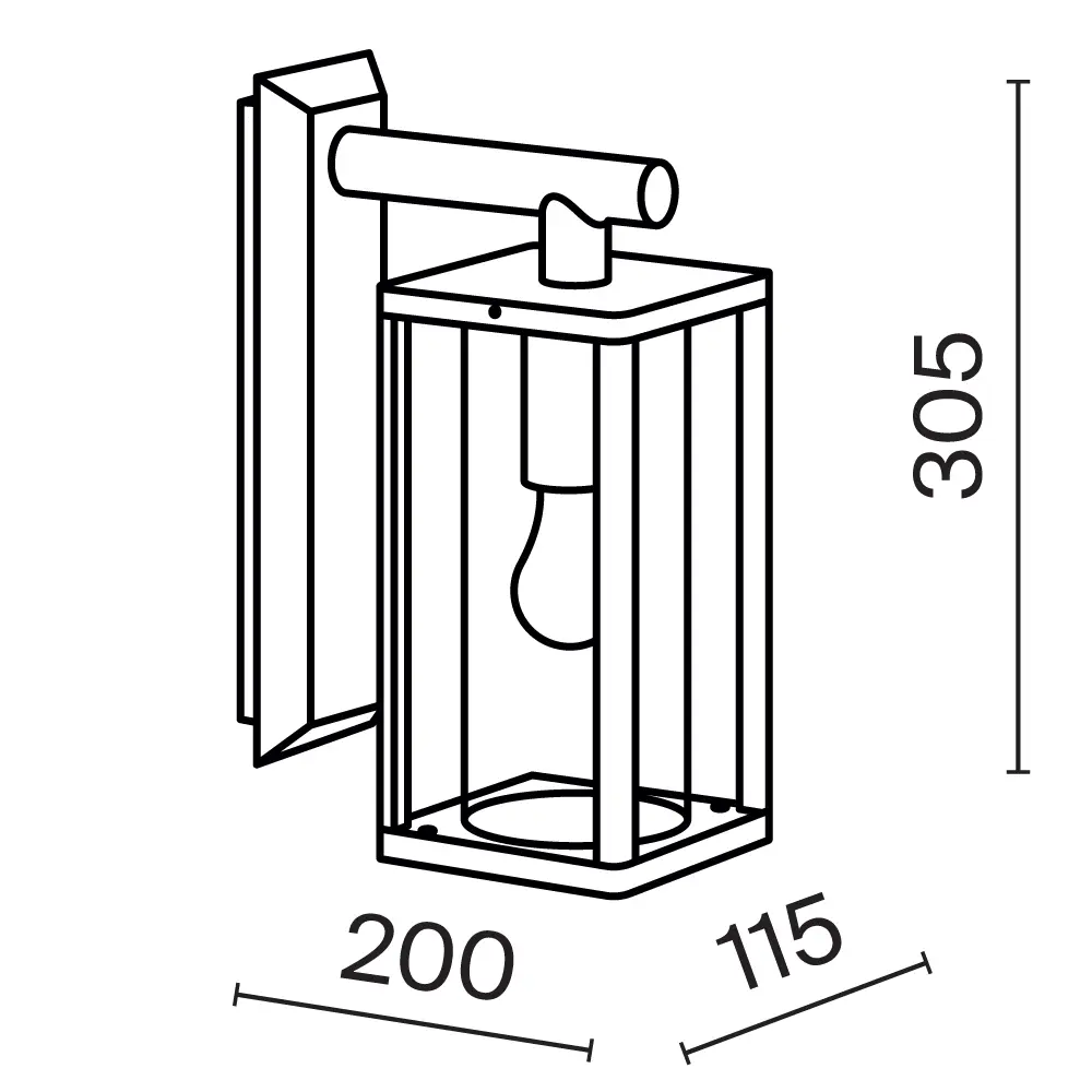 Настенный светильник (бра) Outdoor O452WL-01GF1