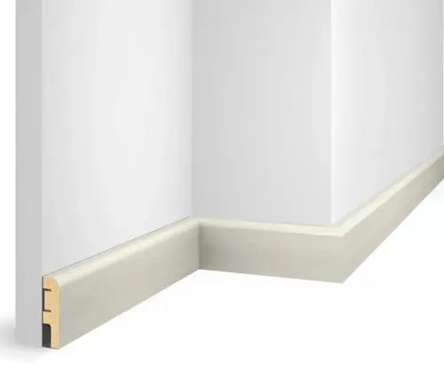 Плинтус  МДФ Cosca Nanoflex EP02 Груша белая 60х16х2400 мм из экополимера