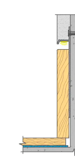 Скрытый плинтус алюминиевый Pro Design 323B черный муар RAL9005 купить