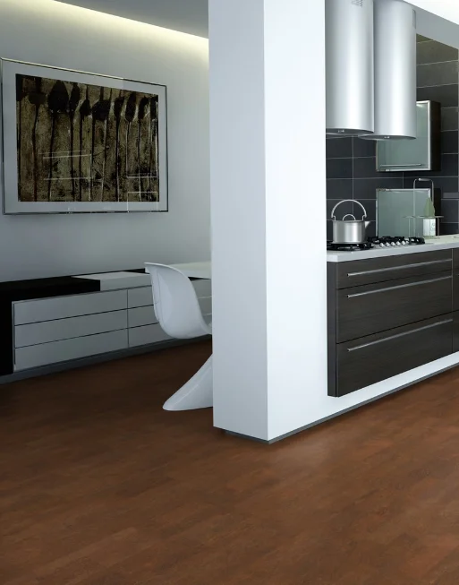 Пробковый пол Wicanders Identity I832002 Chestnut на замках в интерьере