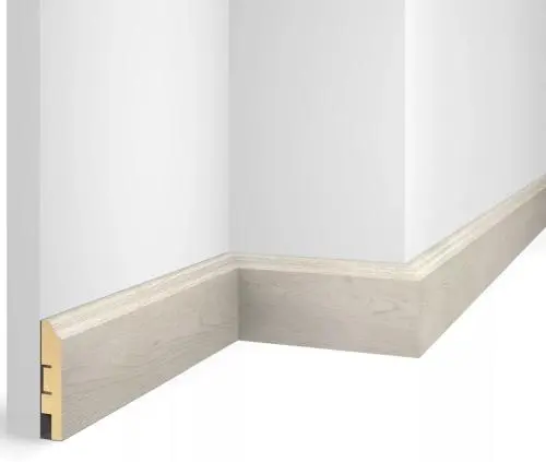 Плинтус МДФ Cosca EP07 Nanoflex Дуб перламутровый 80х16х2400 мм из экополимера