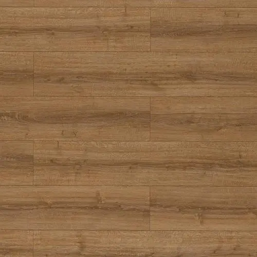 Ламинат Egger Large Pro 8/33 4V  Aqua Plus EPL184 Дуб Шерман коньяк коричневый в интерьере