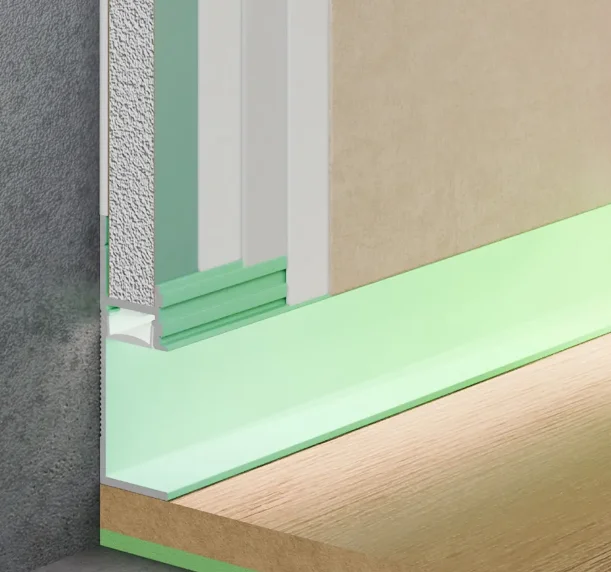 Скрытый плинтус Pro Design 7210 R под рассеиватель с пяточкой любой цвет по RAL купить