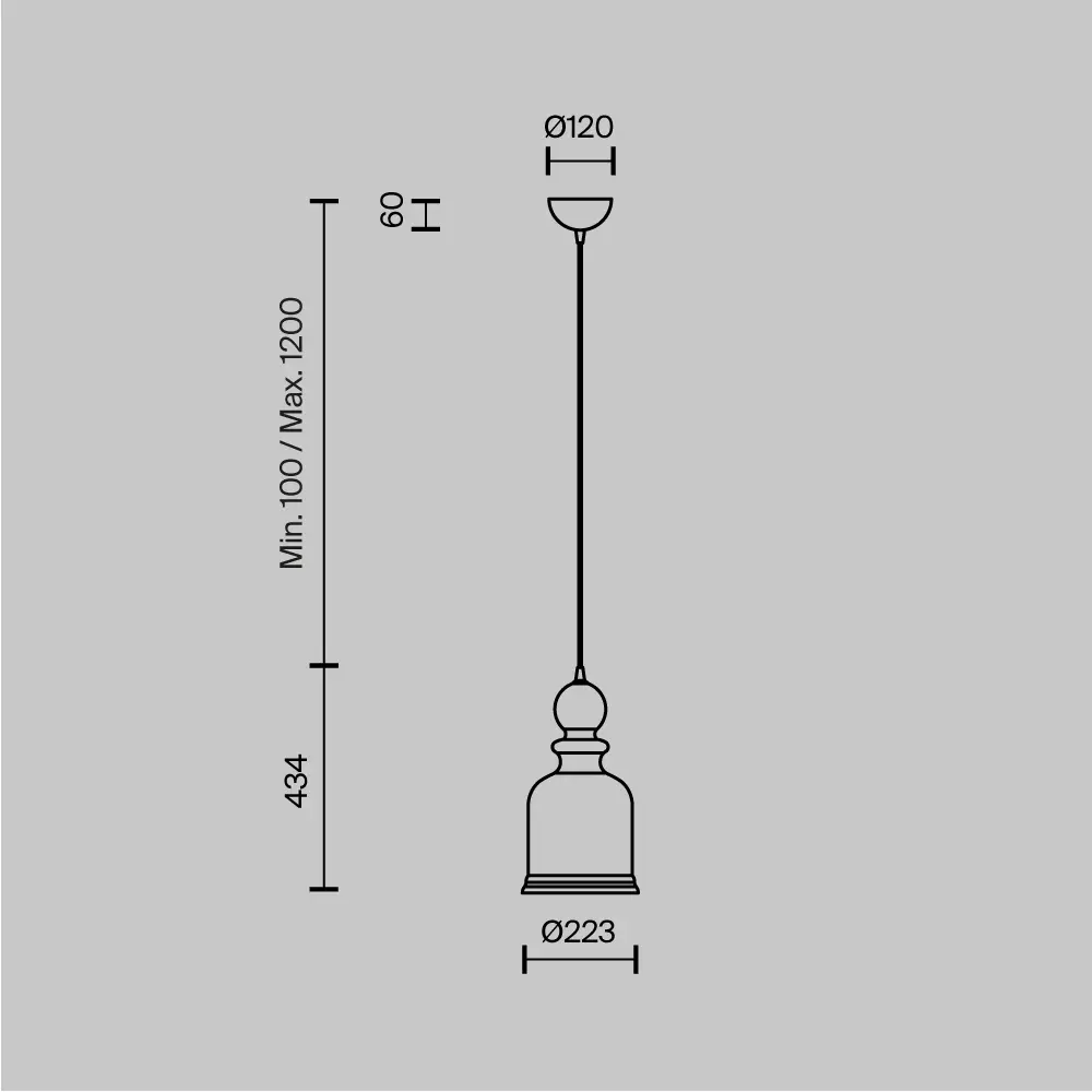 Подвесной светильник Maytoni P002PL-01BZ