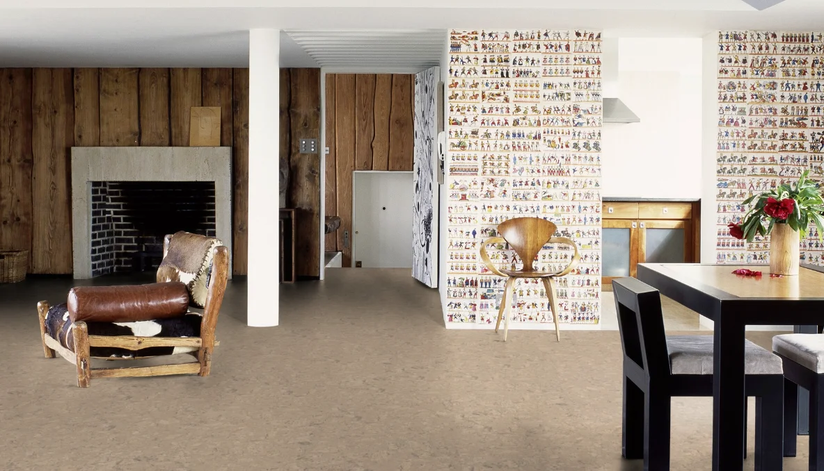 Пробковый пол замковый Wicanders Personality P805002 Champagne в интерьере