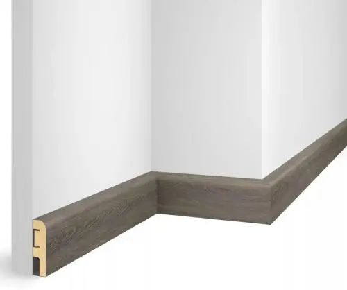 Плинтус МДФ Cosca EP02 Nanoflex  Дуб серебристый 60х16х2400 мм из экополимера