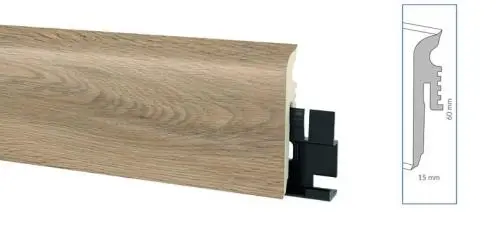 Гибкий плинтус Arbiton Vigo 60 Дуб Goldberg