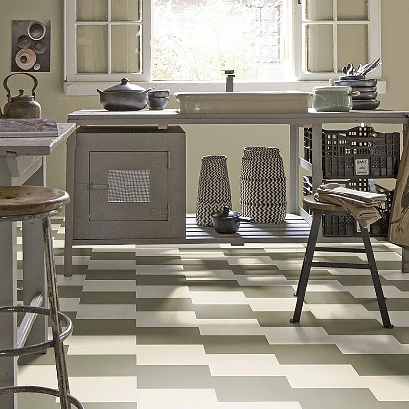 Мармолеум замковый Форбо Marmoleum Click Square 300*300 333355 Rosemary Green  купить по цене за м2