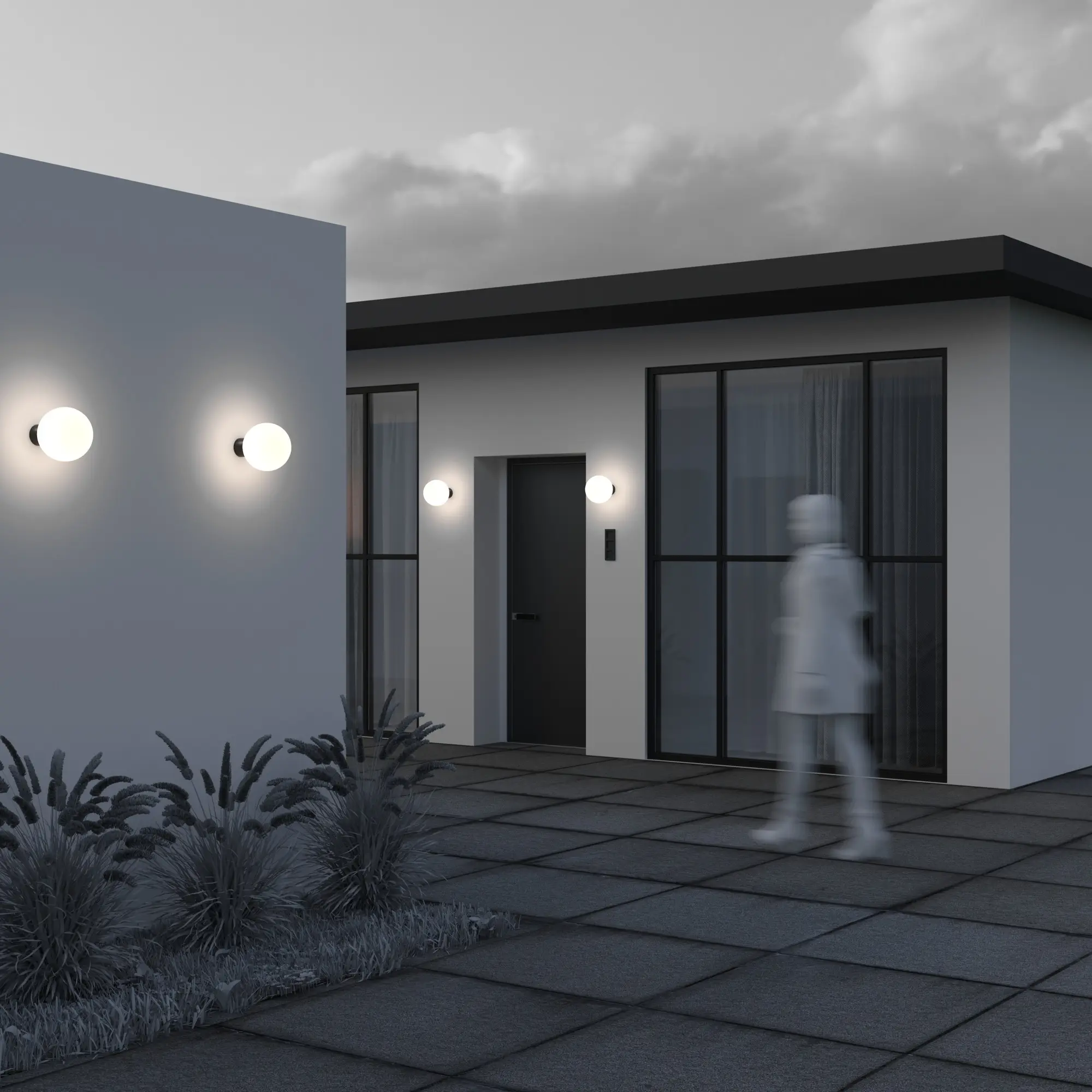 Настенный светильник (бра) Outdoor O598WL-01B1