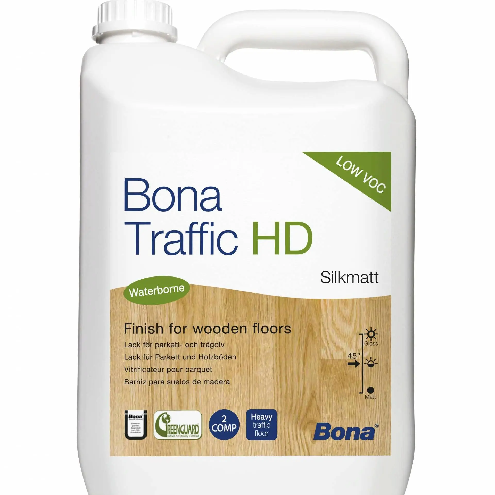 Двухкомпонентный полиуретановый лак БОНА ТРЭФФИК HD полуматовый купить в Москве