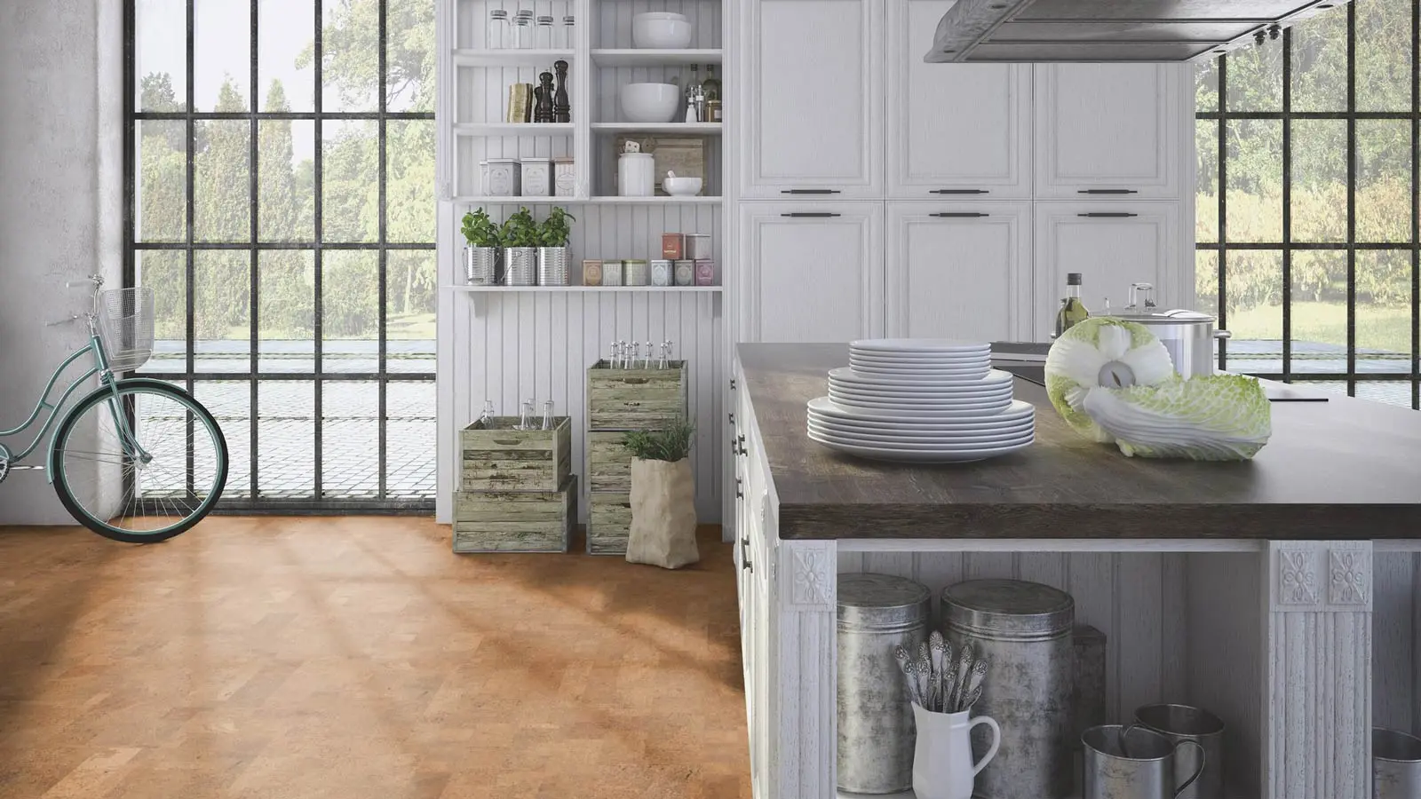 4 мм клеевой пробковый пол Wicanders J39001 Identity Natural от прямого поставщика