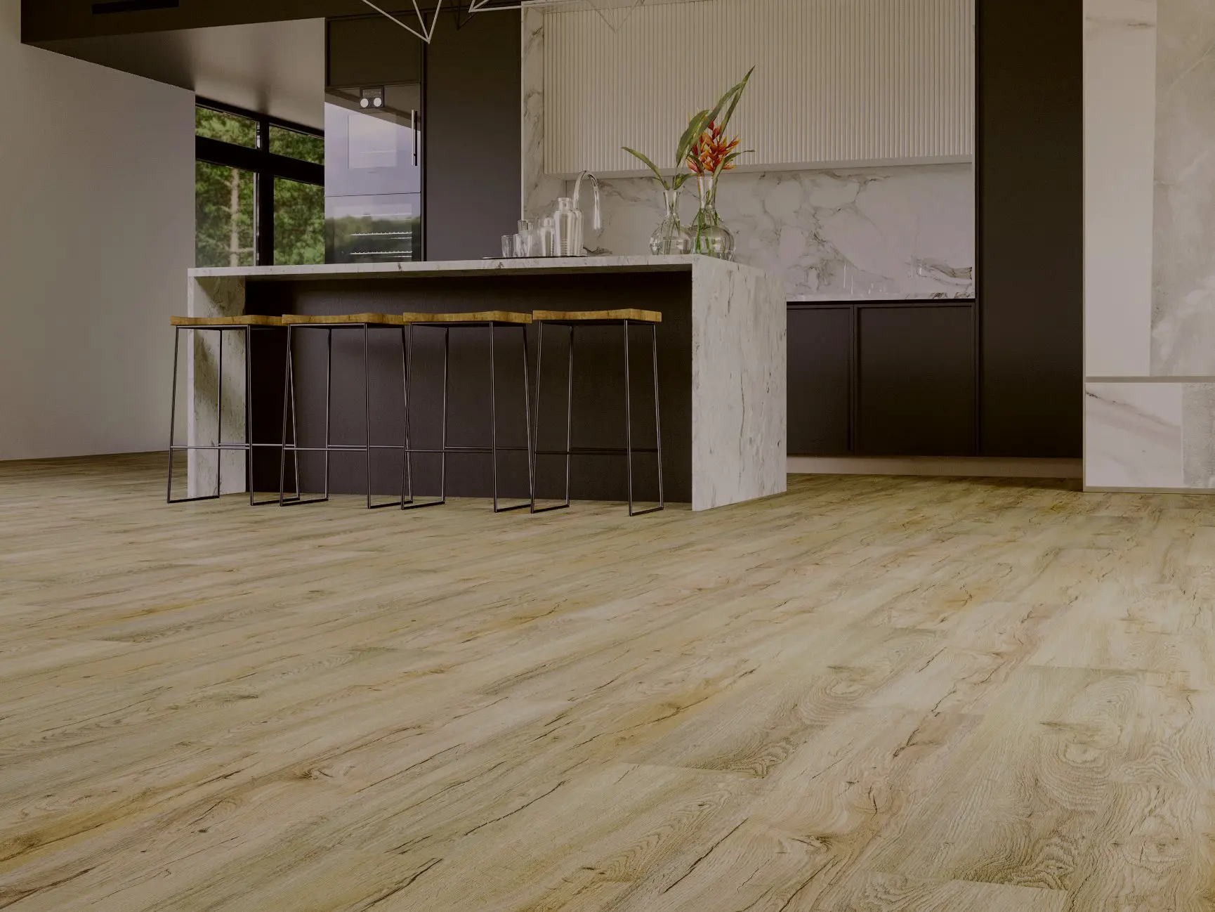 Ламинат SPC Art Stone Optima Pro APTN Ясень Кальвадос 40-4 в квартире