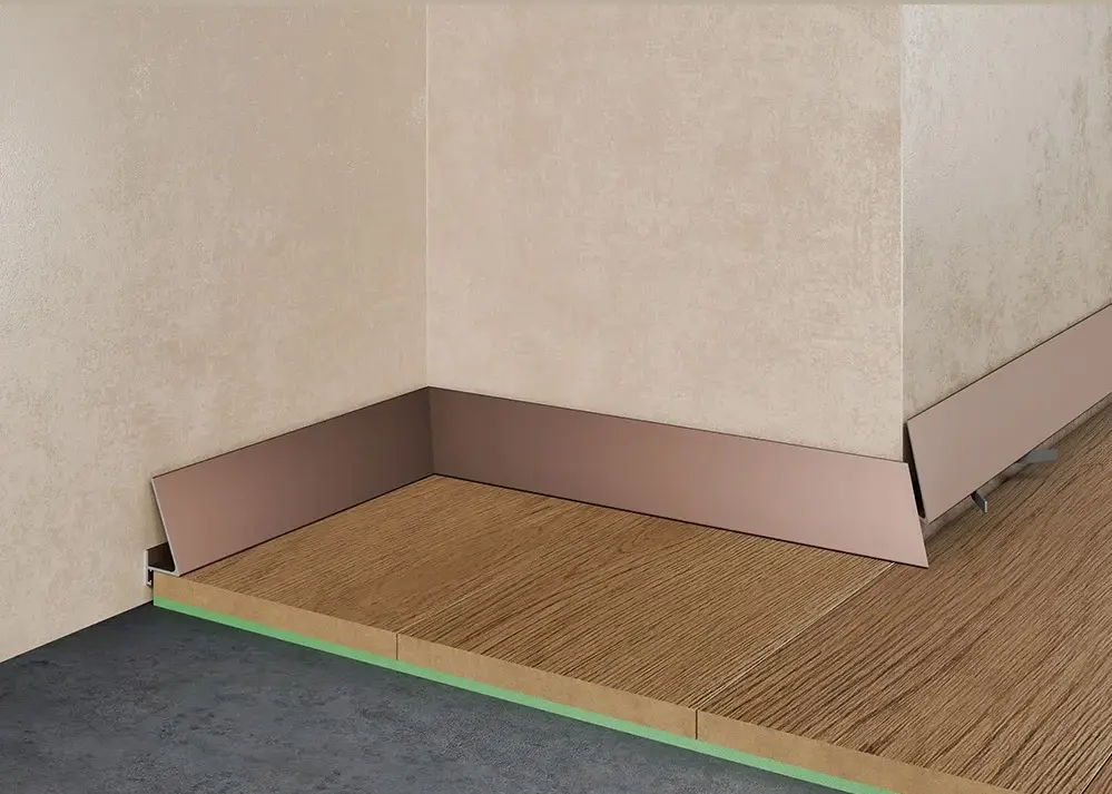 Микроплинтус угловой Pro Design Corner 570 K Коньяк анодированный Москва