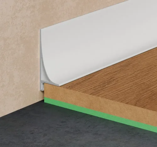 Микро плинтус Pro Design Corner L 584 W Белый муар