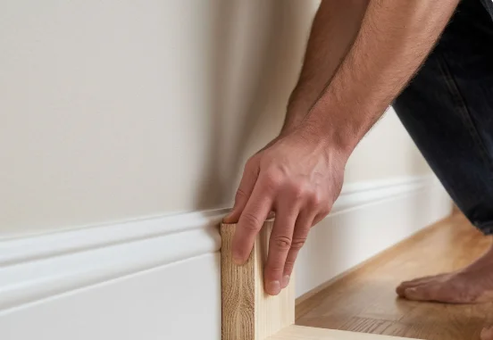 Установка плинтуса МДФ