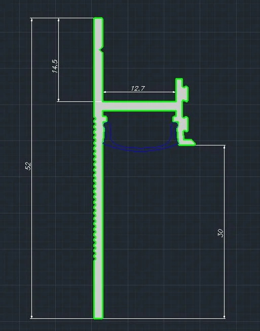 Скрытый плинтус под рассеиватель Pro Design 7209 R любой цвет по RAL купить
