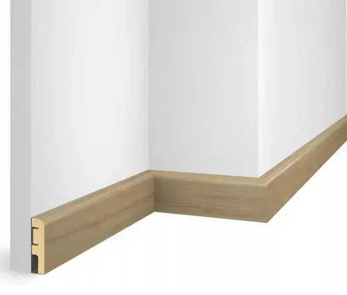 Плинтус МДФ Cosca Nanoflex EP02  Дуб беленый 60х16х2400 мм из экополимера