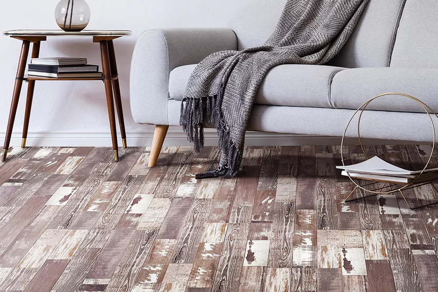 Пробковый пол с дизайном под дерево