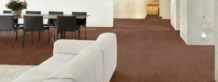 Замковый пробковый пол Wicanders Personality P832 Chestnut в интерьере