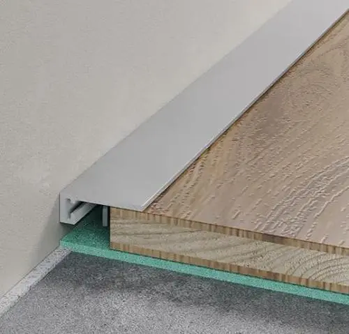 Микроплинтус Laconistiq MICRO 15 Classic серебряный анодированный