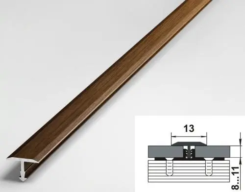 Порог одноуровневый стыкоперекрывающий Лука ПС-09 094 Венге
