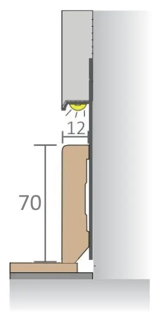 Скрытый плинтус алюминиевый Pro Design 323B черный муар RAL9005 купить