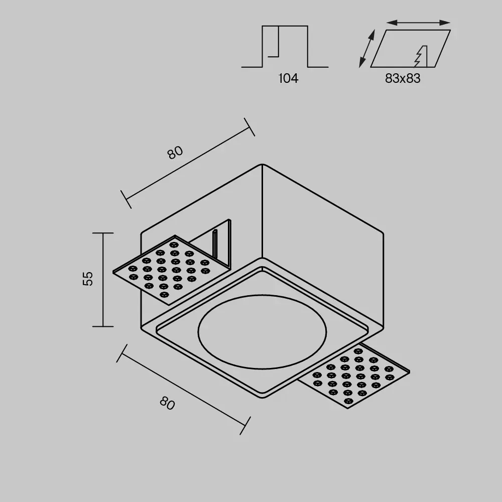 Встраиваемый светильник Technical DL123-GU10-01-W