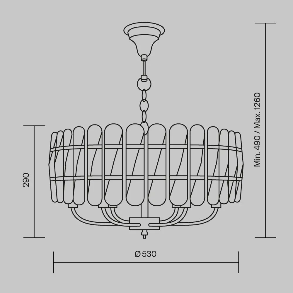 Подвесной светильник Maytoni MOD122PL-06BS