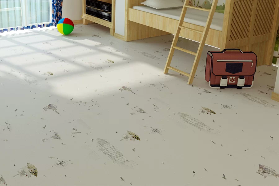 Пробковый пол с дизайном под дерево