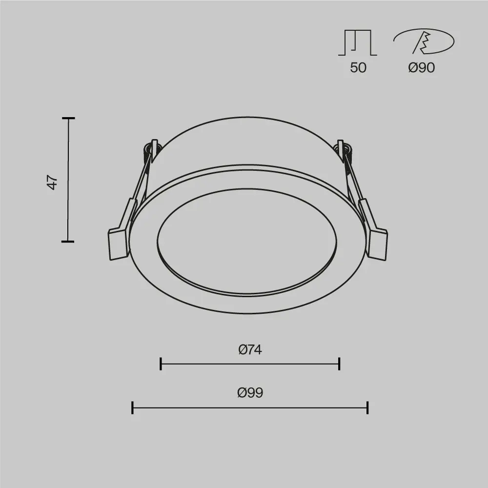 Встраиваемый светильник Technical DL130-GX53-W