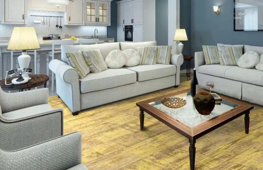 Пробковый пол с дизайном под дерево