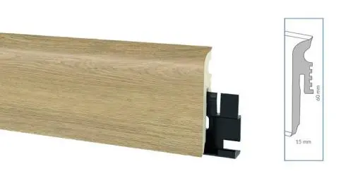 Плинтус Arbiton Vigo 60 Дуб Calvia гибкий