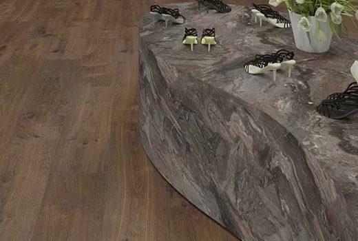 Пробковый пол Egger с фотопечатью Large EPC010 Дуб Беннетт темный в Москве