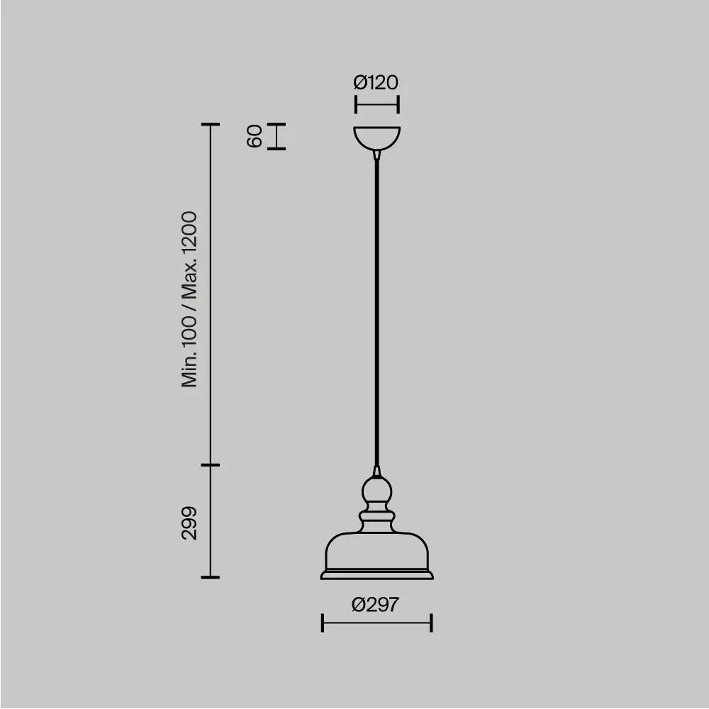 Подвесной светильник Maytoni P001PL-01BZ