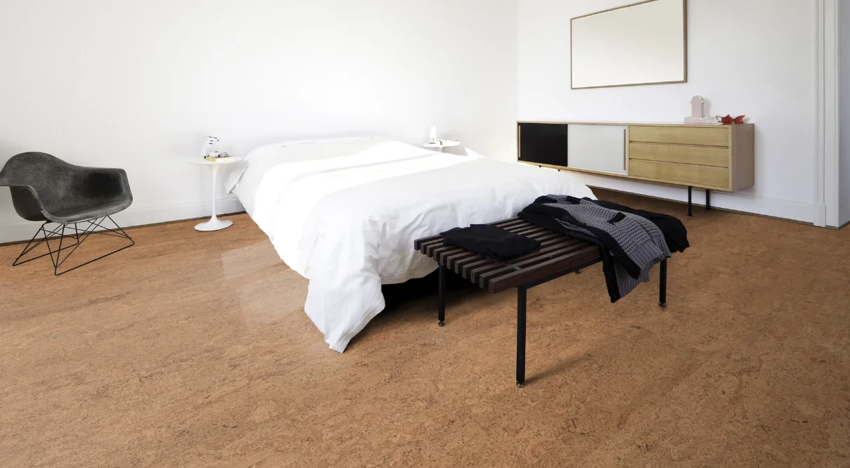 6 мм клеевой пробковый пол WICANDERS AJAJ004 Originals Symphony с фаской в интерьере