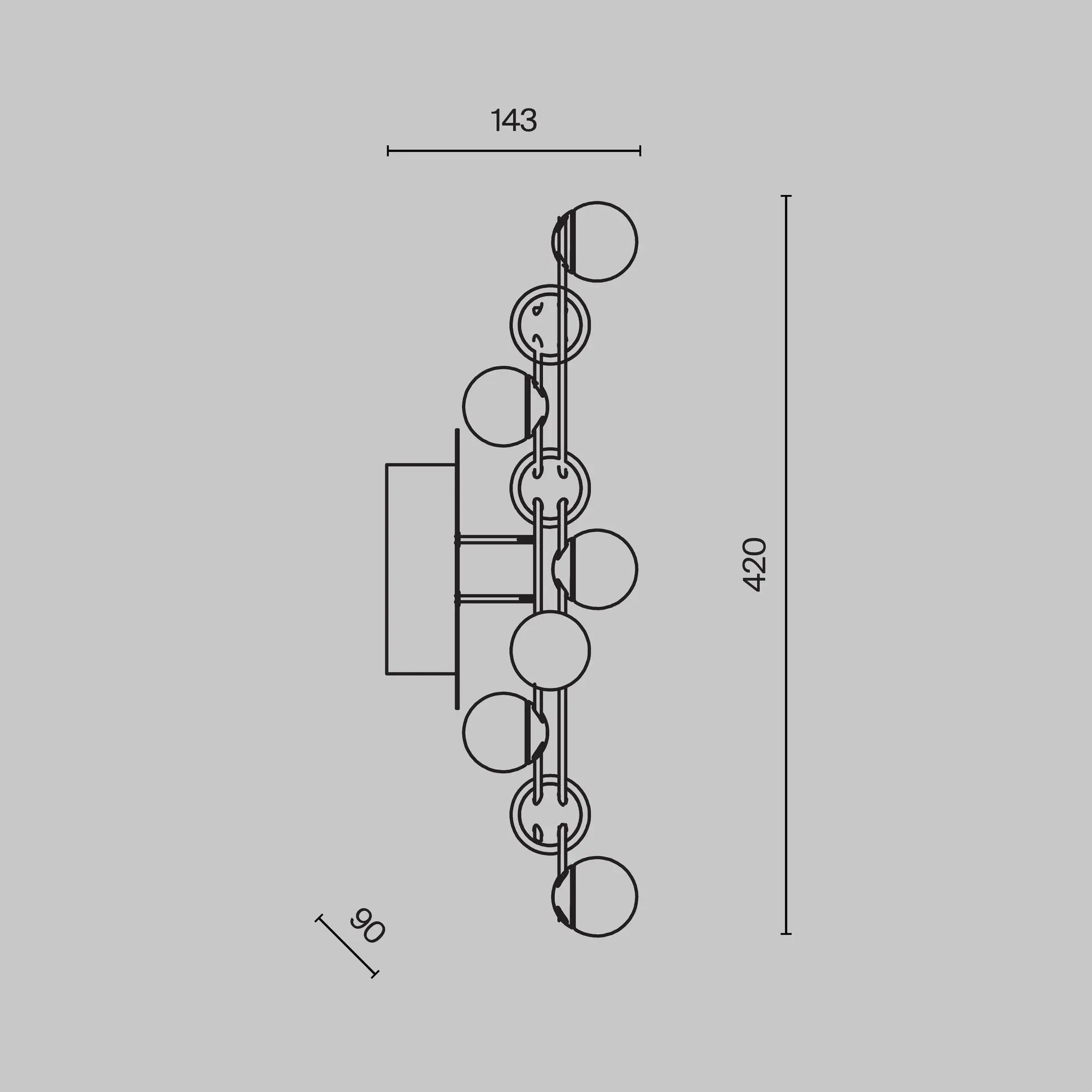 Настенный светильник (бра) Maytoni MOD081WL-L13G3K