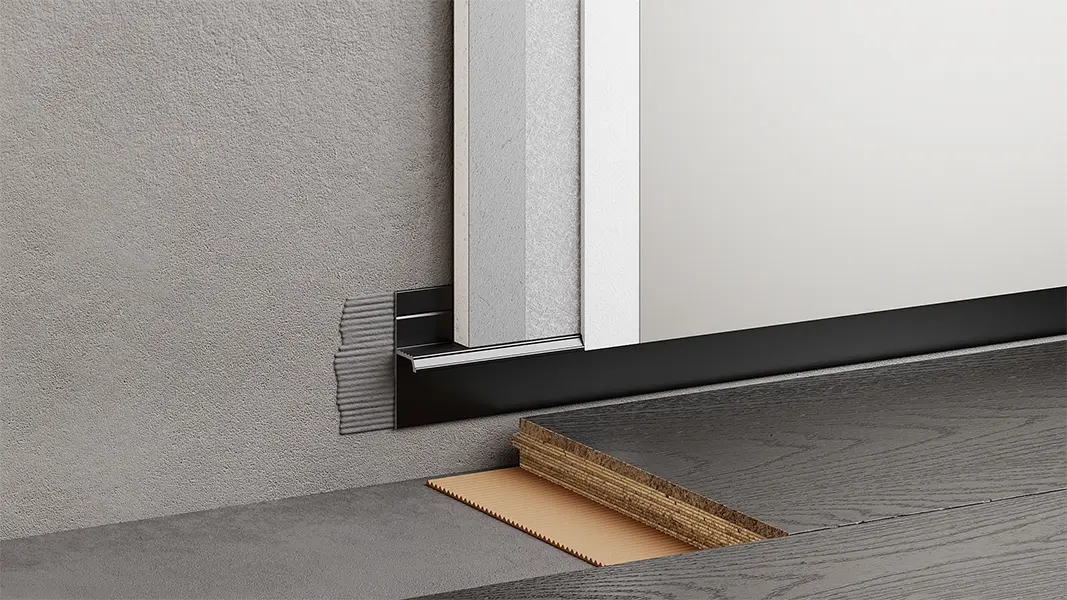 Теневой профиль напольный 20 мм черный 36-86-93 купить