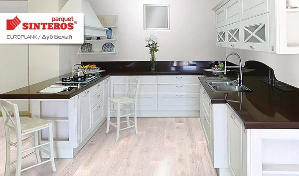 Паркетная доска Sinteros Коллекция EUROPLANK Дуб Белый купить недорого