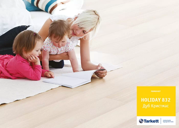 Ламинат TARKETT коллекция HOLIDAY Дуб Кристмас в квартире