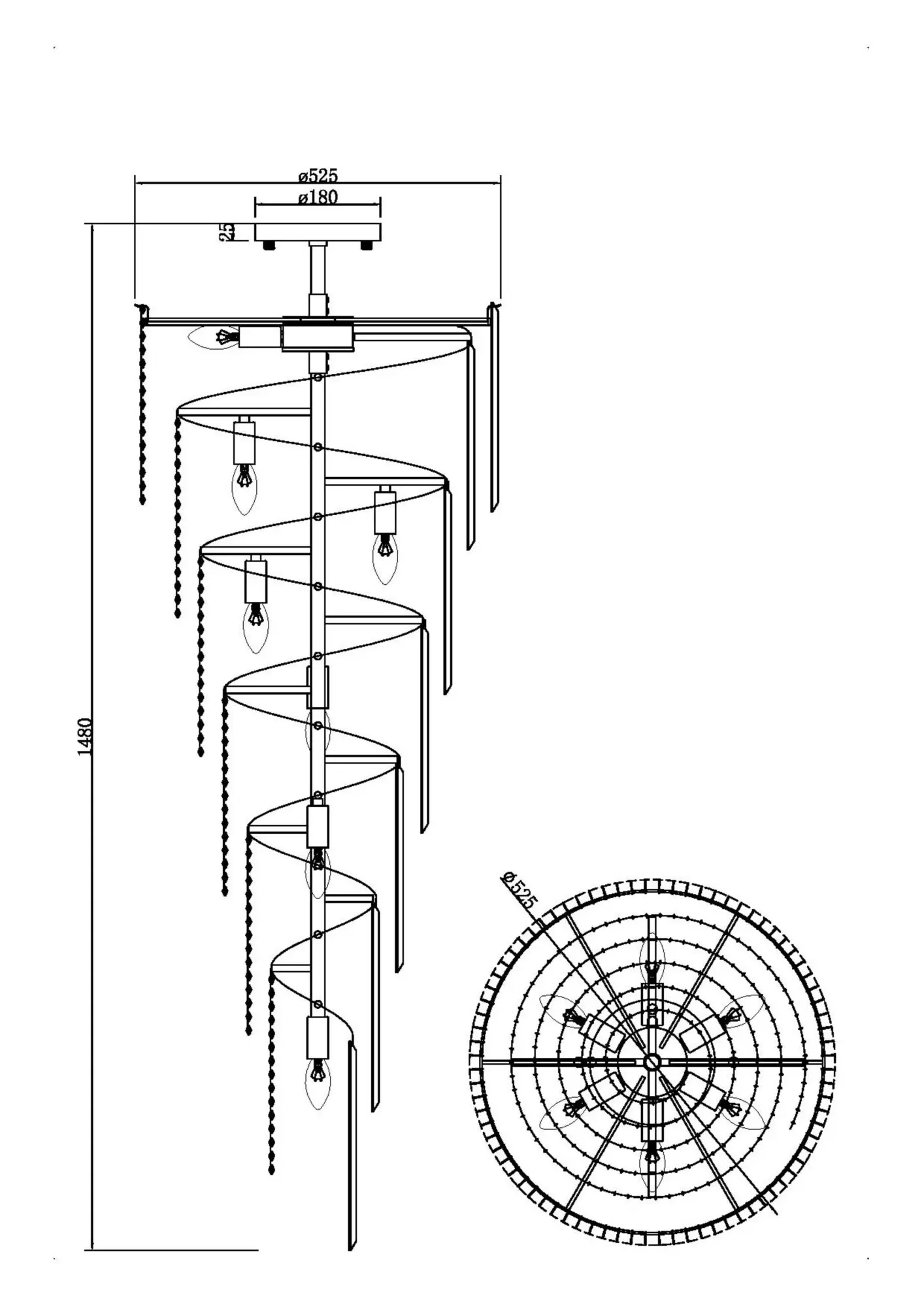 Подвесной светильник Maytoni RC005PL-12CH