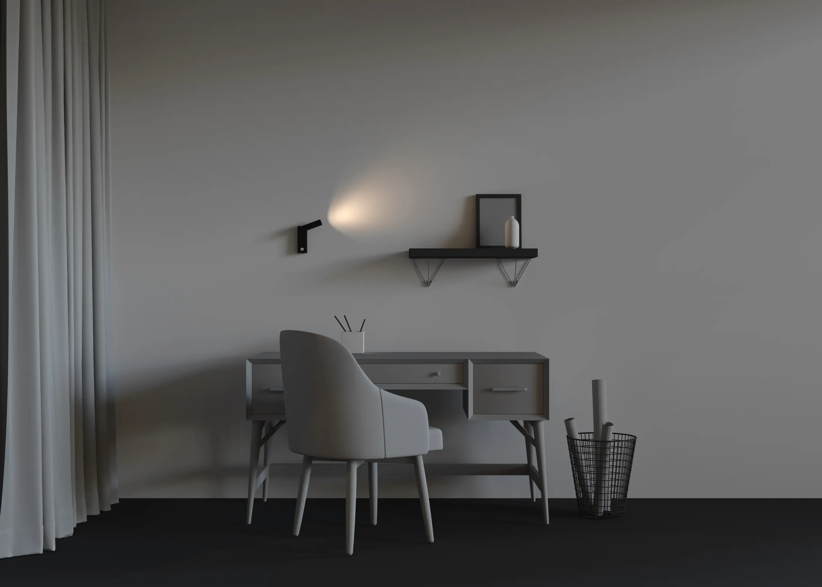 Настенный светильник (бра) Technical C077WL-L3B3K