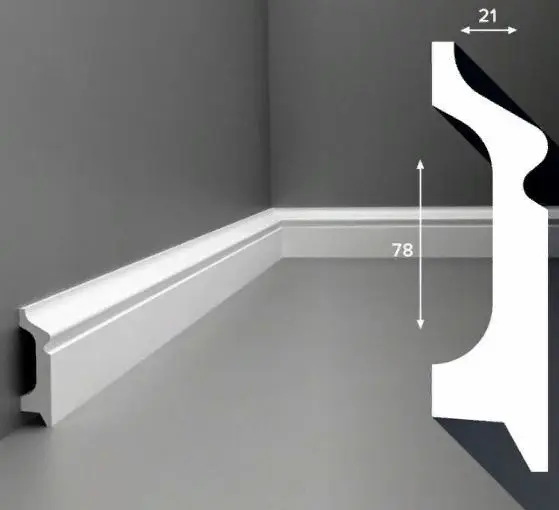 Плинтус из дюрополимера в интерьере