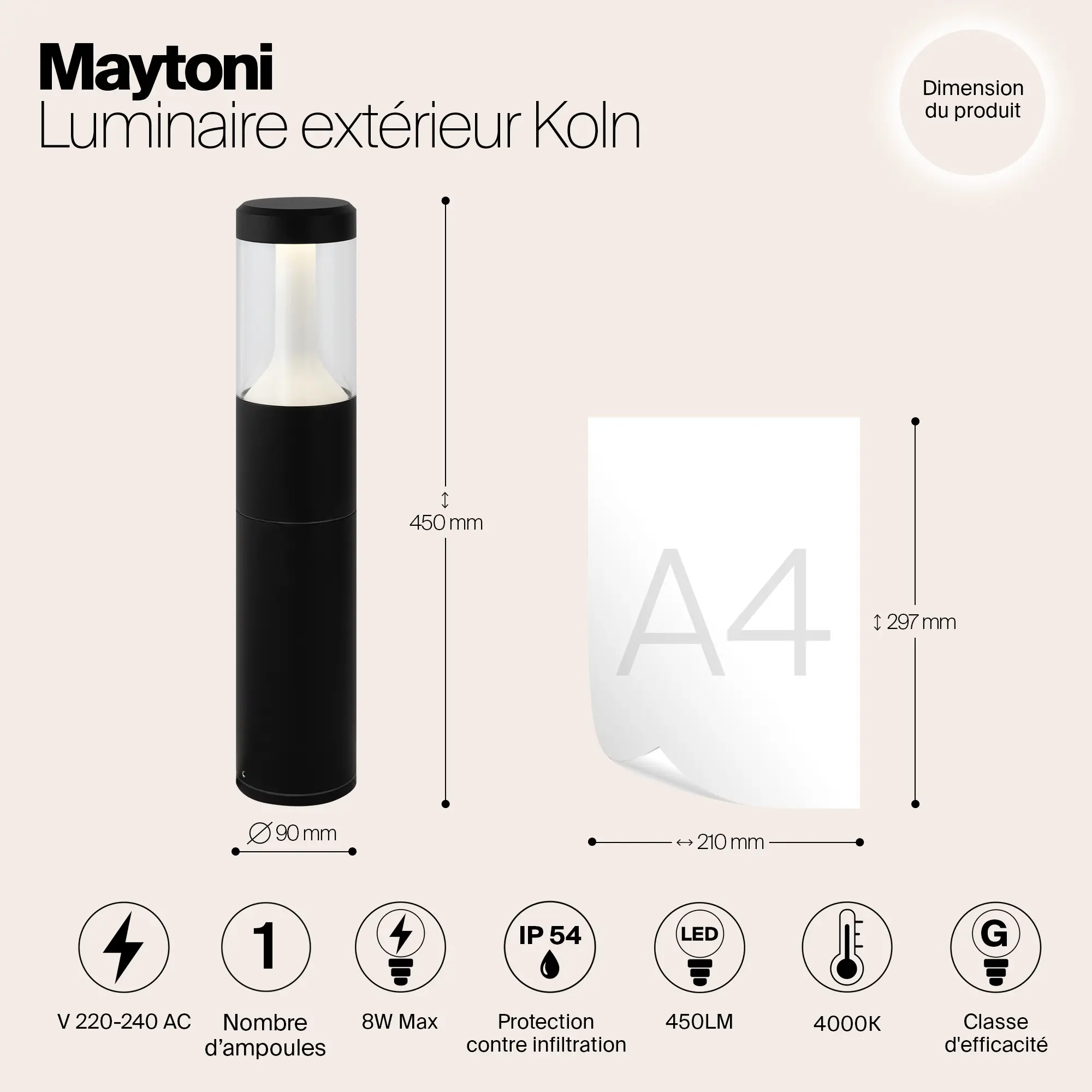 Ландшафтный светильник Outdoor O590FL-L8B4K