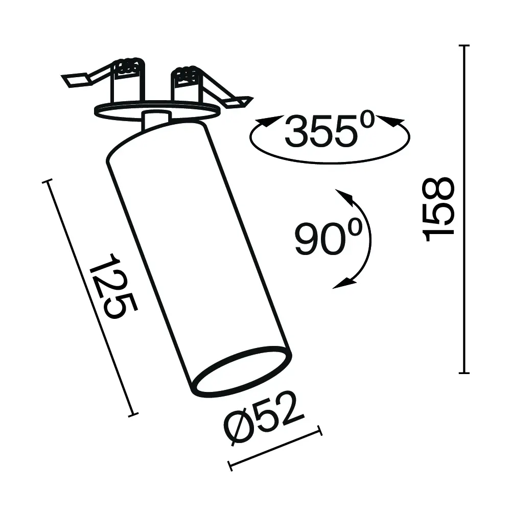 Встраиваемый светильник Technical C053CL-L12W4K-W-W