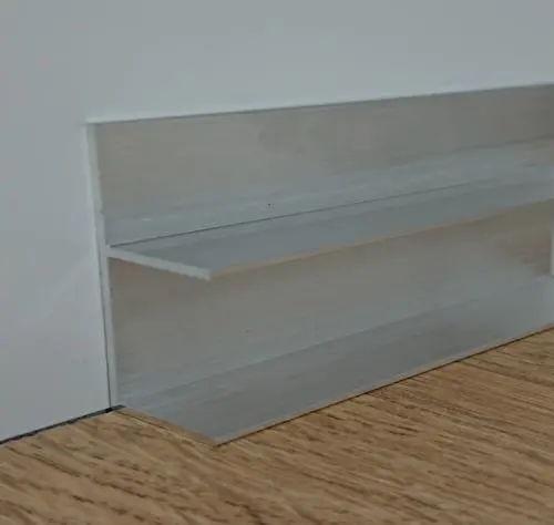 Теневой плинтус с пяточкой для пола BFM ProFILE 120-20 20 мм не анодированный купить