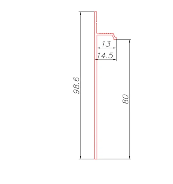 Скрытый плинтус алюминиевый Pro Design 323B черный муар RAL9005 купить
