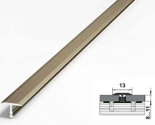 Порог одноуровневый стыкоперекрывающий Лука ПС-09 042л шампань анод