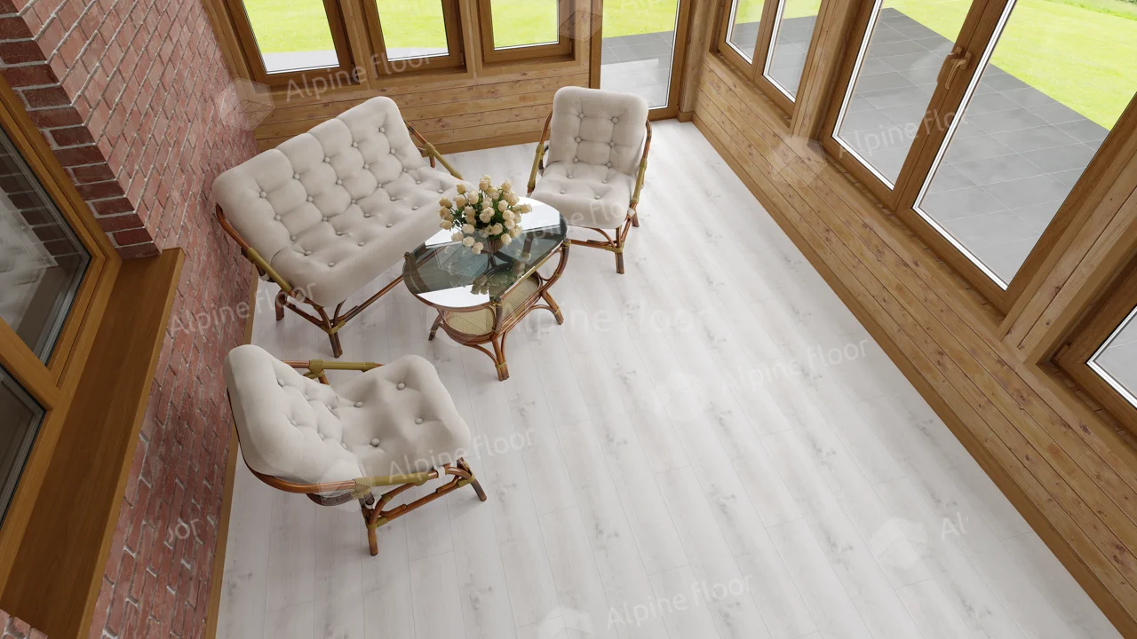 Ламинат SPC Alpine Floor Classic Light Дуб Выбеленный ECO 182-88 MC для ванной комнаты