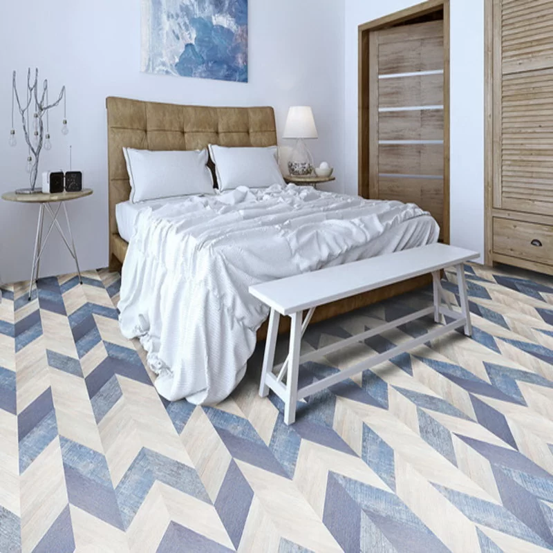 Пробковый пол с дизайном под дерево